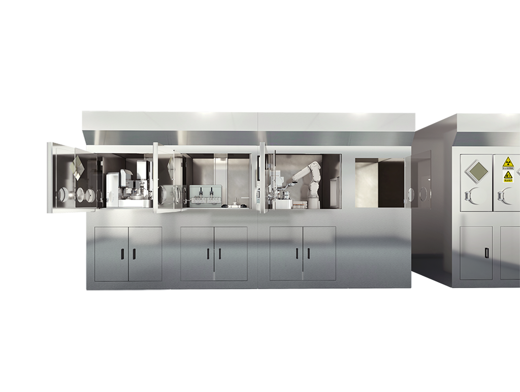 Automated radiopharmaceutical production line.png